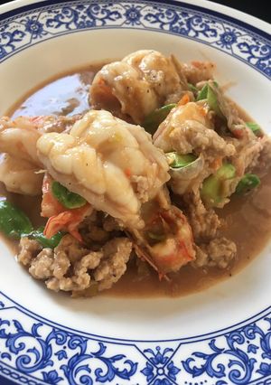 รูปของ กุ้งผัดสะตอกะปิ