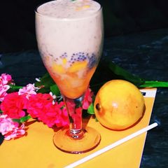 A picture of Mango Cashew milk Healthy Drink.