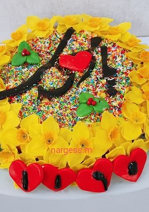 عکسی از دستور کیک به مناسبت نیمه شعبان تولد امام زمان