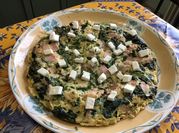 A picture of eggs feta
