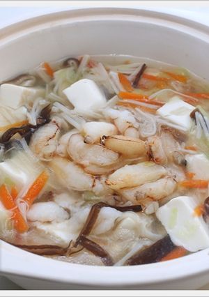 蟹管肉豆腐羹 的食譜成品照片