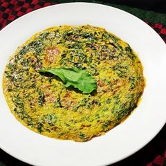 A picture of Spinach Omelette 💚🥬🍕.
