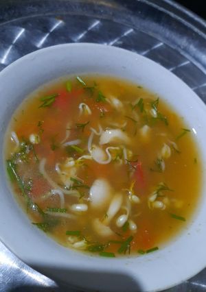 Hình của món Canh nấm giá đỗ.
