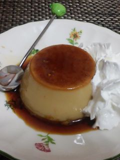 Una foto de Flan de café