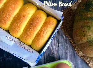 Foto resep Sweet Pumpkin Pillow Bread (Water Roux)