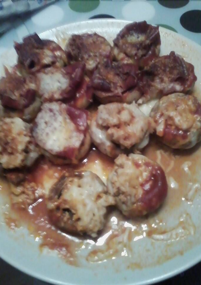 Una foto de Champiñones rellenos al micro