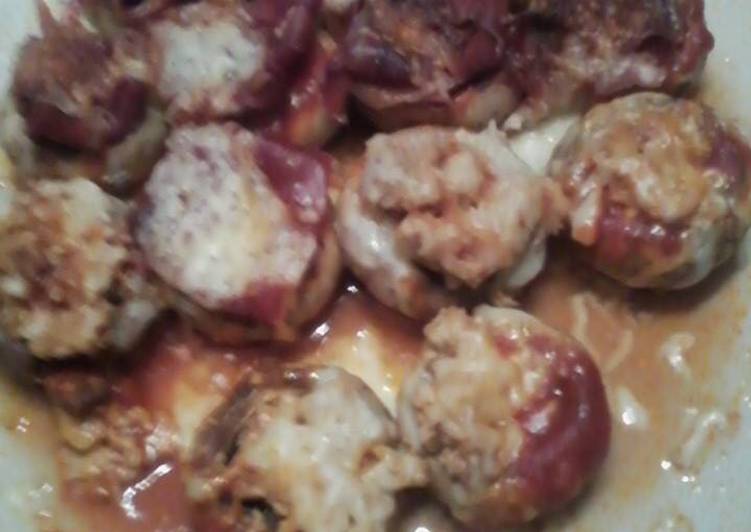 Champiñones rellenos al micro