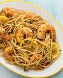 Espagueti con camarones