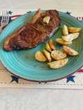 Sirloin steak στο τηγάνι