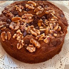 A picture of Walnut banana coffee cake/bread (oven recipe).