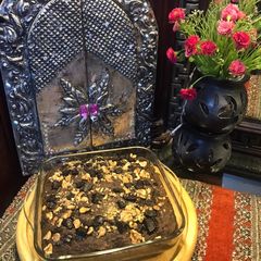 A picture of Banana oats chocolate bread.
