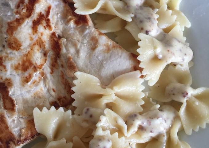 Steps to Make Any-night-of-the-week Swordfish with Honey and Mustard Pasta