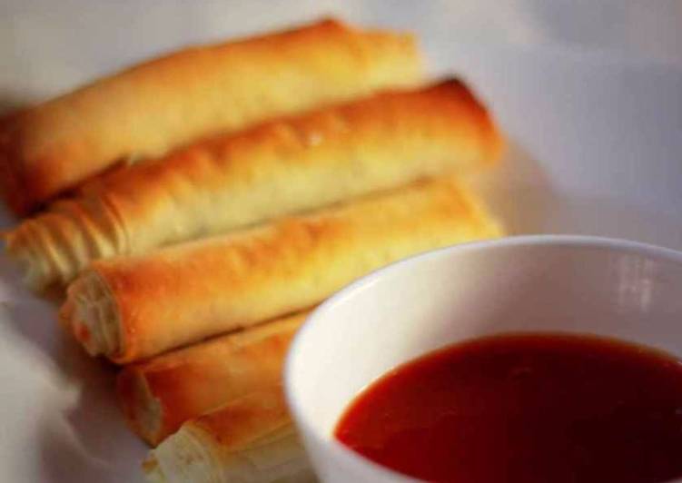 Recipe of Ultimate Phyllo cheese springrolls Cooking Basics for Beginners