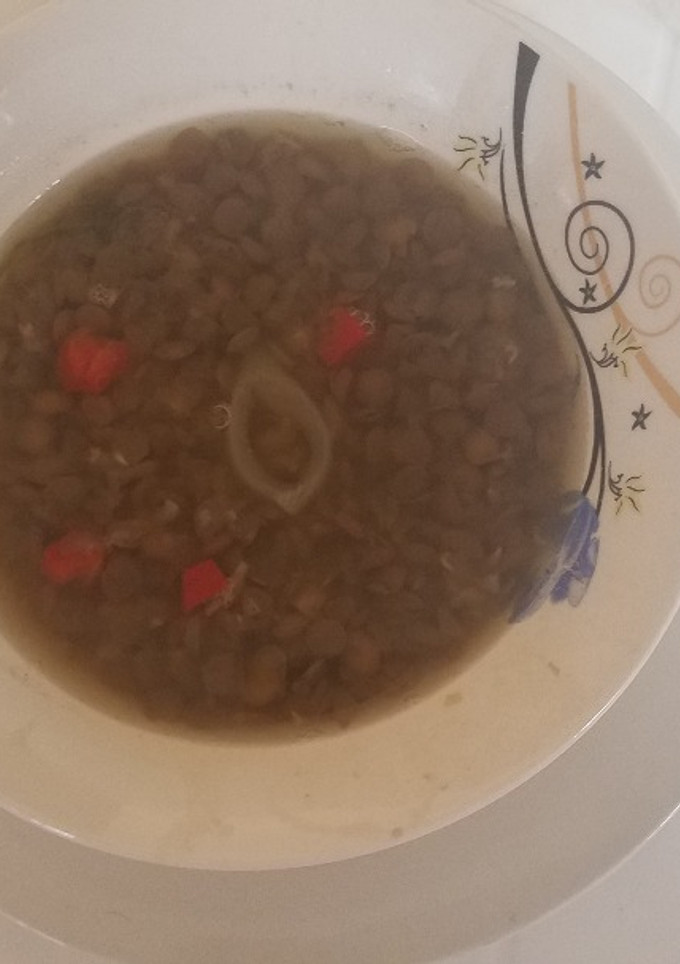 Una foto de Sopa de lentejas