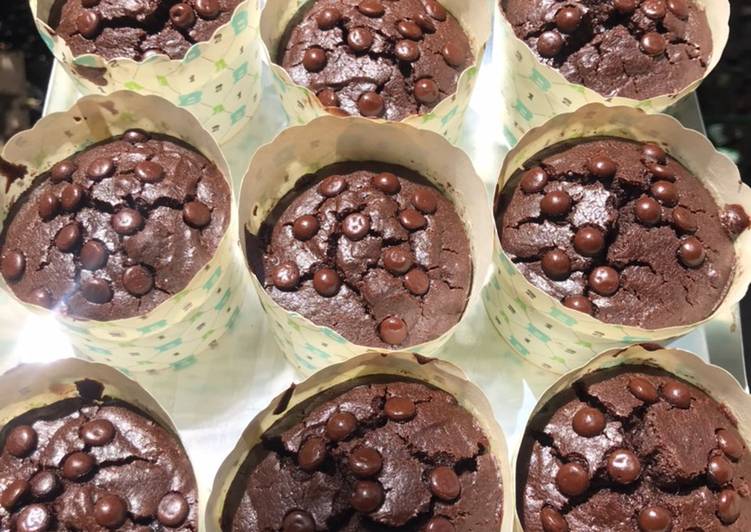 Muffin Coklat Chocochips ala Breadtalk