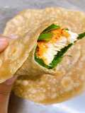 Wholewheat tortilla chicken wrap