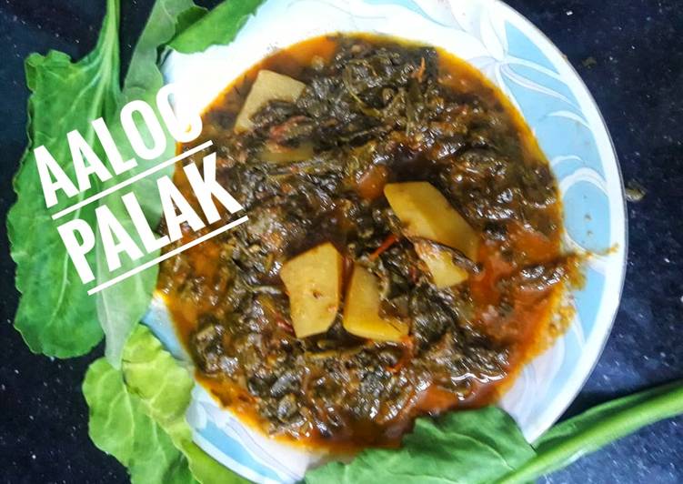 Recipe of Tasty Aaloo palak