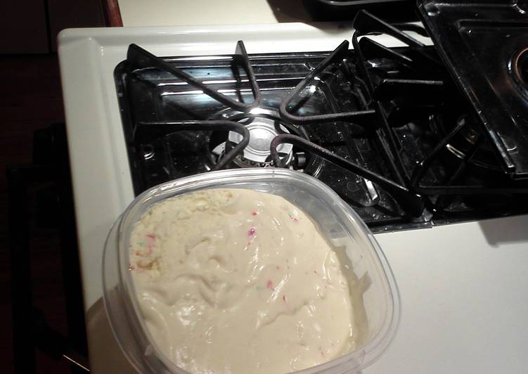 Vanilla ice cream with lactaid