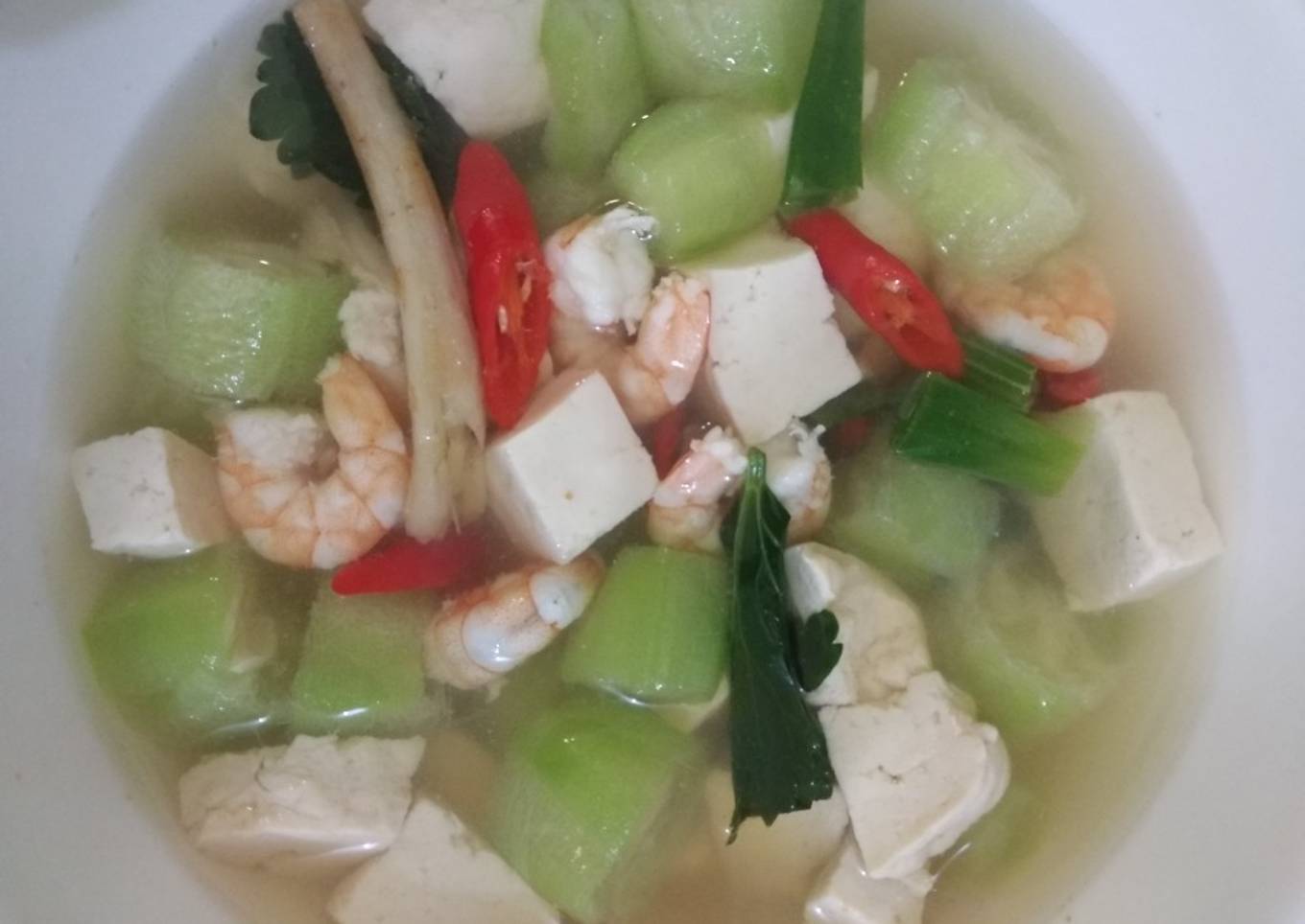 Bening Oyong udang tahu