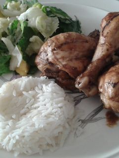 Una foto de Muslos de pollo a la oriental