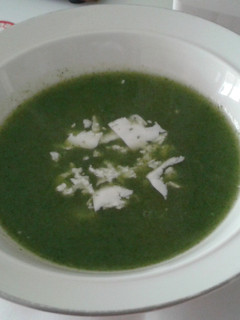 Una foto de Crema de espinacas con chayota