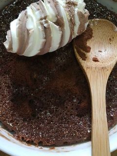 Foto resep Milo bowl cake with ice cream
