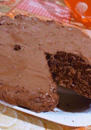 Una foto de Torta de banana y cacao