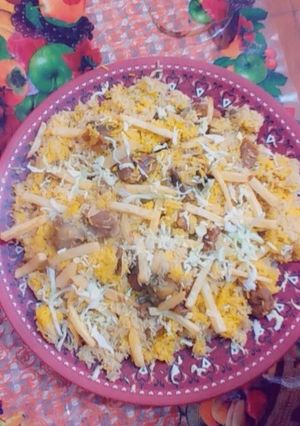 A picture of Eid special Sindhi biryani.