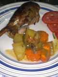 Pavita a la naranja al horno