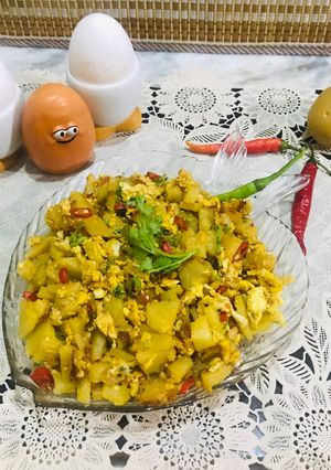 A picture of Aloo anday ki bujia.