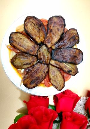صورة لوصفة مسقعة الباذنجان 🦋