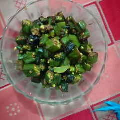 A picture of Bhindi ki sabji.