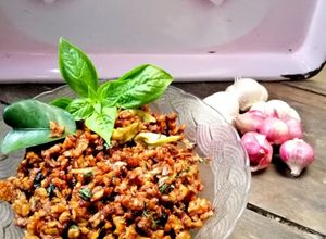 Foto resep Kering tempe teri daun basil