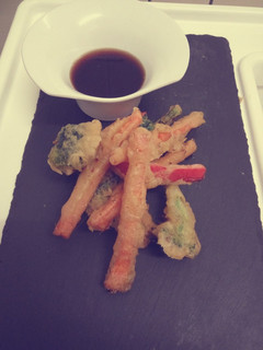 Una foto de Tempura de verduras ecológicas