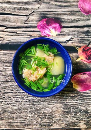 Hình của món Canh Khoai Từ Nấu Tôm.