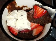 A picture of strawberry brownies