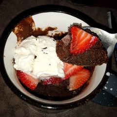 A picture of Microwave brownie 😋.