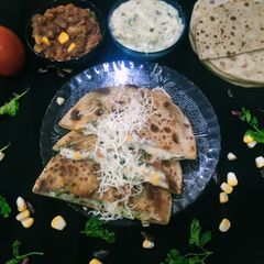 A picture of Jain Stuffed Pita bread.