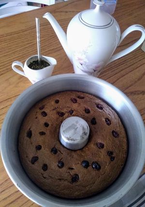 Una foto de Torta de banana 🍌 y 🍯 miel con harina de algarroba