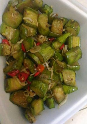 Foto resep Tumis terong hijau&ikan teri