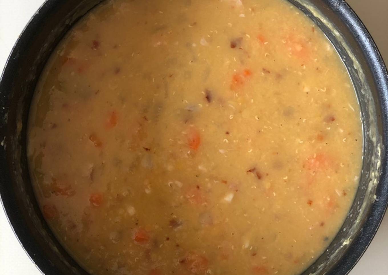 Quick and easy coral lentil soup