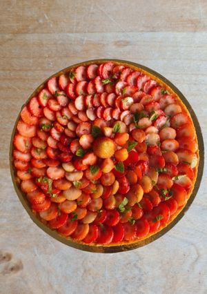 Une photo de Tarte aux fraises
