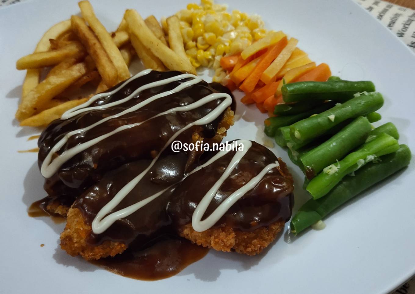 36. Chicken Steak dengan Saus Lada Hitam