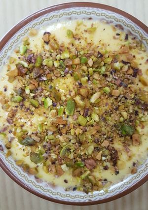 صورة لوصفة الكاسترد بالفستق المالح 😋