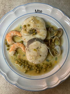 Una foto de Merluza en salsa Mte