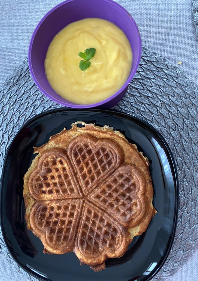 Diétás gofri citromkrémmel recept fotója