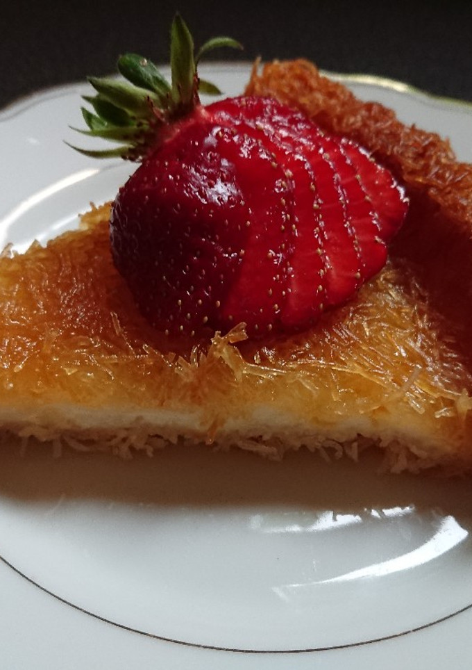 صورة لوصفة تارت الكنافة المحشية قشطة ☺😋
