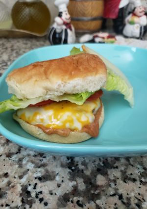 A picture of Burger sandwich 🍔.