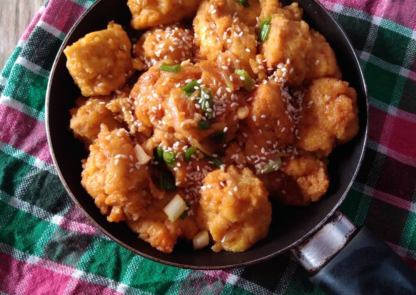 Tahu Goreng Tepung saos Gochujang