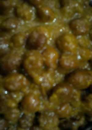 A picture of Black chana masala.